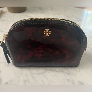 Tory Burch Robinson Tortoise Small Makeup Bag